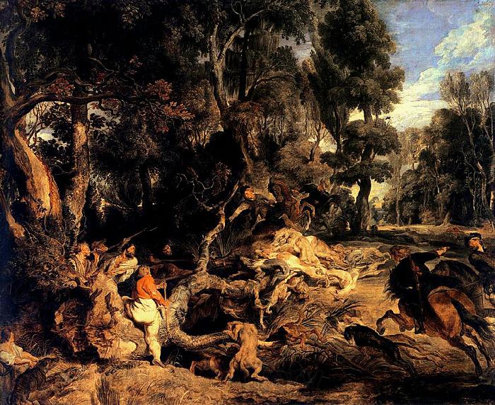 Peter Paul Rubens Wild Boar Hunt Spain oil painting art